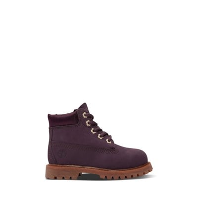 Little Kid's Waterproof 6 Inch Lace-Up Boots in Purple