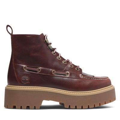 Women's Stone Street 7-Eye Platform Boots in Burgundy