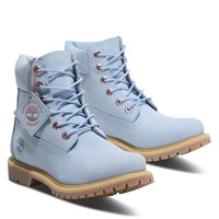 Timberland Women s Premium 6 Inch Waterproof Lace Up Boots in Baby Blue Size 8 Leather