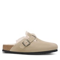 Women's Boston Shearling Clogs in Taupe