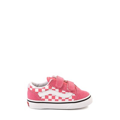 Baskets Old Skool V à damier roses et blanches pour tout-petits