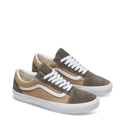 Baskets Old Skool brunes et blanches pour hommes Alternate View