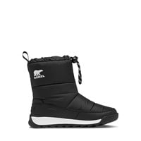 Little Kids' Whitney II Plus Puffy Winter Boots in Black/White