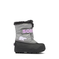 Toddler's Snow Commander Winter Boots in Black/Grey/Pink