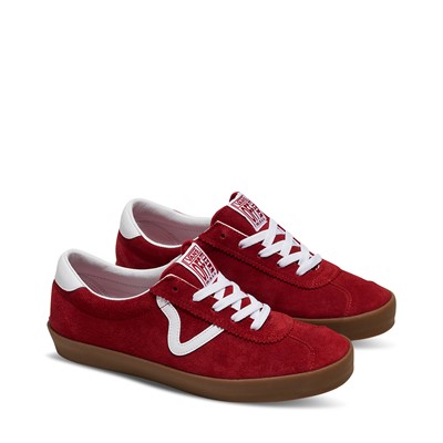 Alternate view of Men's Sport Low Sneakers in Burgundy/White
