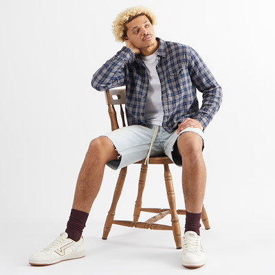 Alternate view of Lowland ComfyCush Sport Sneakers in Vintage White/Brown