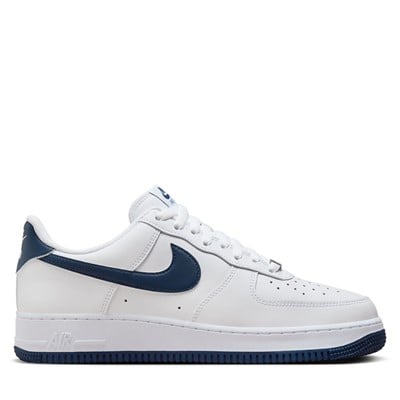 Baskets Air Force 1 '07 blanches et bleu marine pour hommes