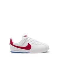 Baskets Cortez blanches et rouges pour jeunes enfants