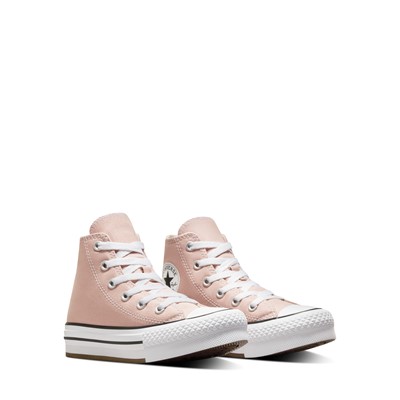 Alternate view of Baskets à plateforme Chuck Taylor All Star EVA Lift Hi rose poudré et blanches pour jeunes enfants