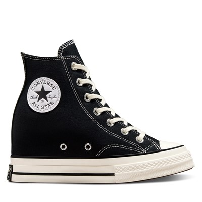 Main view of Baskets à plateforme Chuck 70 Wedge noires pour femmes