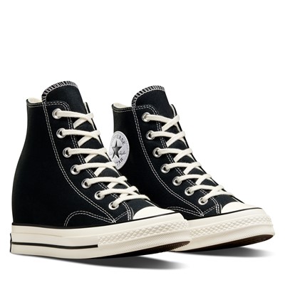 Alternate view of Baskets à plateforme Chuck 70 Wedge noires pour femmes