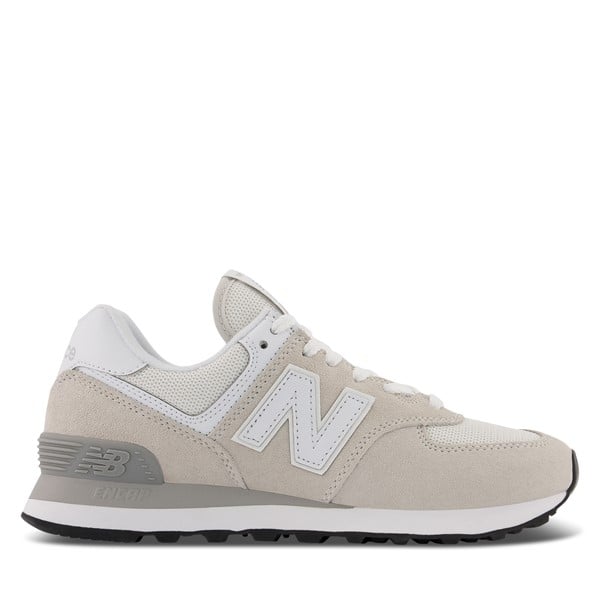 New Balance Women's Wide 574 Sneakers Gray/Off-White Gris, Suede