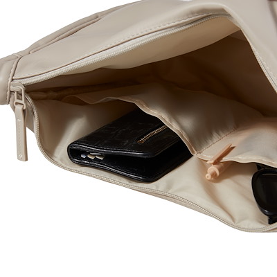 Alternate view of Half Moon Shoulder Bag in Beige