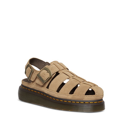 Alternate view of Wrenlie Grizzly Suede Fisherman Sandals in Tan