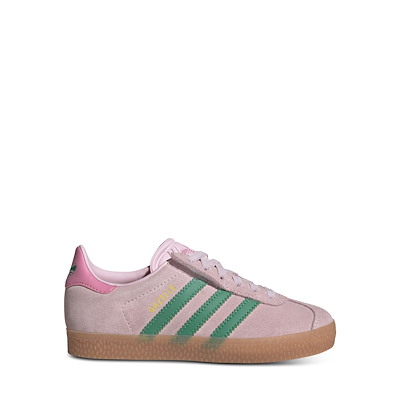 Main view of Baskets Gazelle roses et vertes pour jeunes enfants