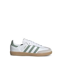 Little Kid's Samba OG Sneakers in White/Silver Green