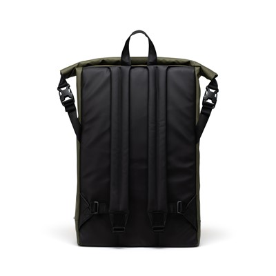 Alternate view of Weather Resistant Roll Top Backpack in Ivy Green