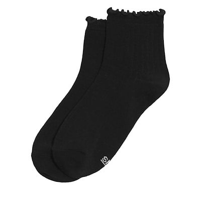 Lettuce Have It Half Crew Socks in Black