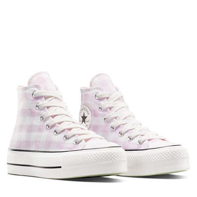 Alternate view of Women's Chuck Taylor Lift Hi Sneakers in Pink/White