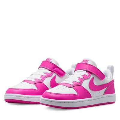 Alternate view of Little Kids' Court Borough Low Sneakers in White/Pink