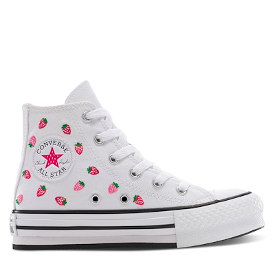 Little Kids' Chuck Taylor All Star EVA lift Hi Strawberry Sneakers in White