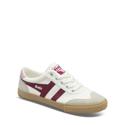 Alternate view of Women's Badminton Plimsoll Sneakers in White/Cherry