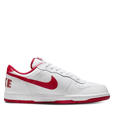Men's Big Low Sneakers in White/Red