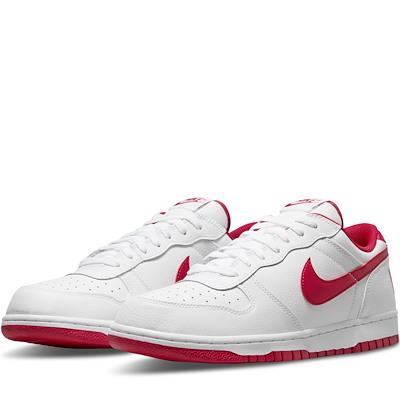 Alternate view of Men's Big Low Sneakers in White/Red