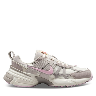 Main view of Women's V2K Run Sneakers in Dark Grey/Off-White/Pink