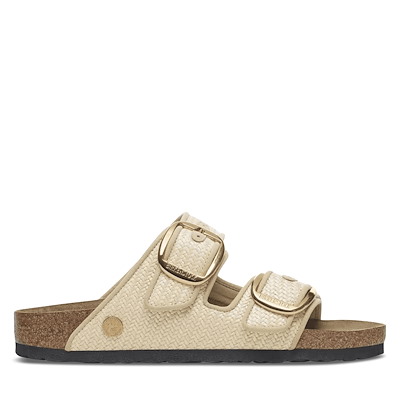 Sandales Arizona Buckle en raphia naturel pour femmes
