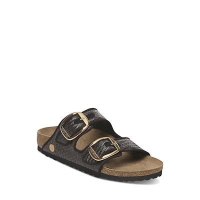 Alternate view of Women's Arizona Buckle Sandals in Black Raffia