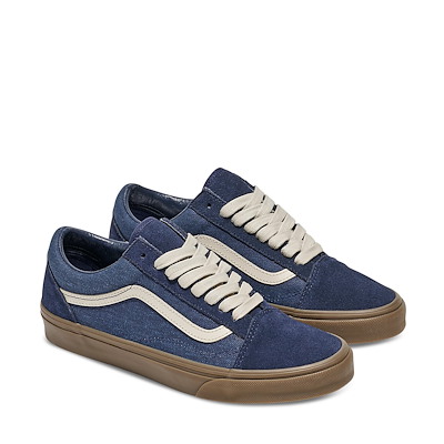 Men's Old Skool Heavy Canvas Sneakers in Navy Blue/Cream/Gum Alternate View