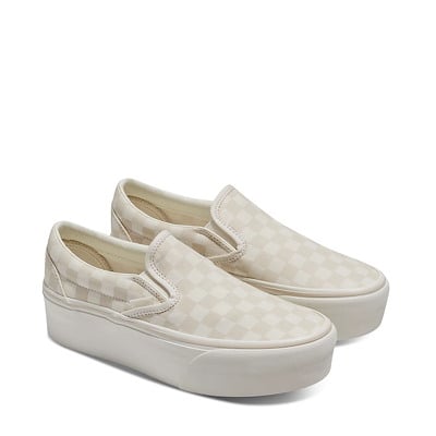 Checkerboard Stackform Slip-On in White/Cream Alternate View