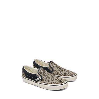 Alternate view of Women's Slip-On Leopard Sneakers in Black/Brown