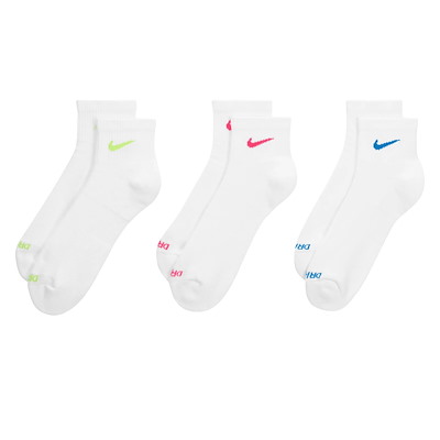 Paquet de 3 paires de chaussettes à la cheville Everyday Plus Cushioned roses, brunes et blanches | Little Burgundy