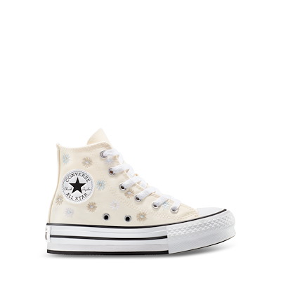 Main view of Little Kids' Chuck Taylor All Star EVA Lift Hi Floral Sneakers in Cream