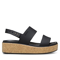 Sandales compensées Brooklyn Low noires pour femmes