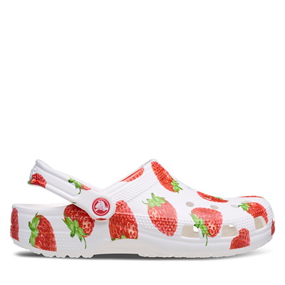 Main view of Classic Strawberry Clogs in White