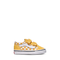 Toddler's Old Skool V Checkerboard Sneakers in Yellow/White