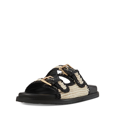Alternate view of Women's Dania Raffia Sandals in Black