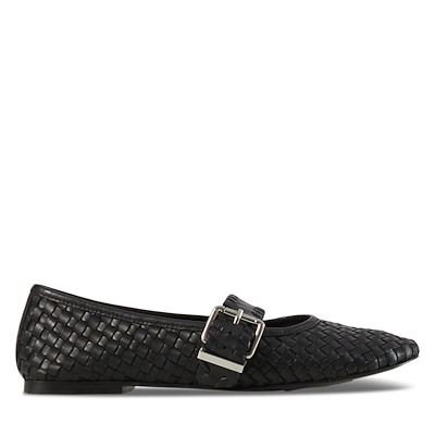 Ballerines Leonie Woven noires pour femmes