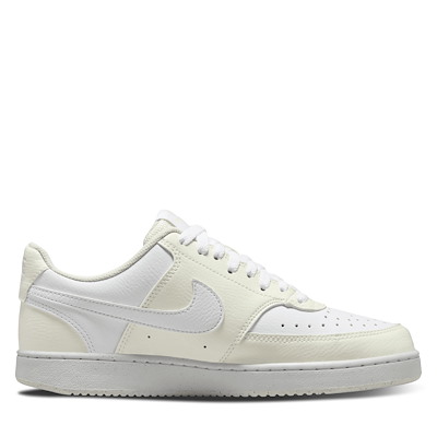 Main view of Women's Court Vision Low Sneakers in Light Yellow/White