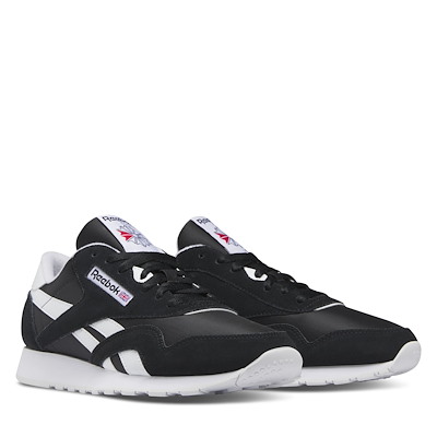 Alternate view of Men's Classic Nylon Sneakers in Black/White
