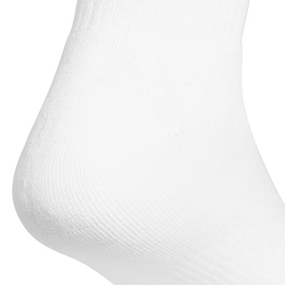 Six Pack Cushioned Trefoil Ankle Socks in White Alternate View