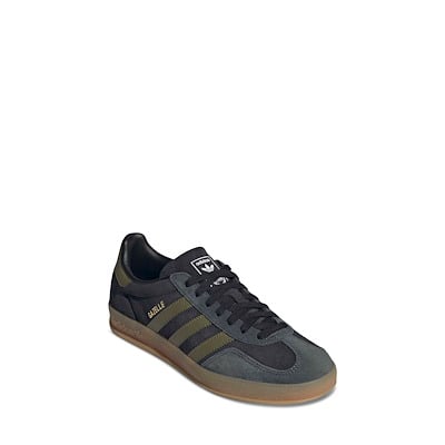 Men's Gazelle Indoor Sneakers in Black/Green Alternate View