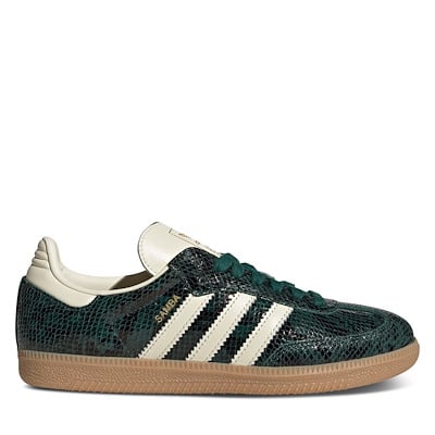 Women's Samba OG Snakeskin Sneakers in Green/Cream
