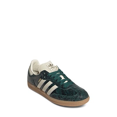 Women's Samba OG Snakeskin Sneakers in Green/Cream Alternate View