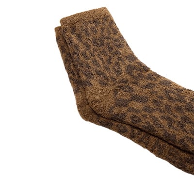 Plaimor Crew Socks in Leopard Alternate View