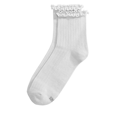 Chaussettes crew mi-mollet Lettuce Have It argentées