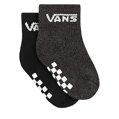 2-Pack Infant Classic Drop V Socks in Grey/Black